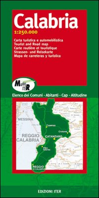 Calabria. Carta turistica e automobilistica 1:250.000