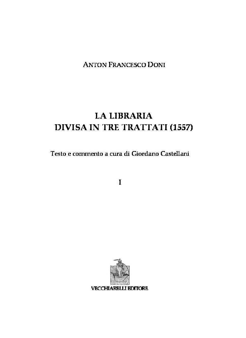 La libraria divisa in tre trattati