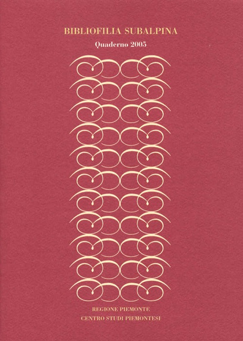 Bibliofilia subalpina. Quaderno (2005)