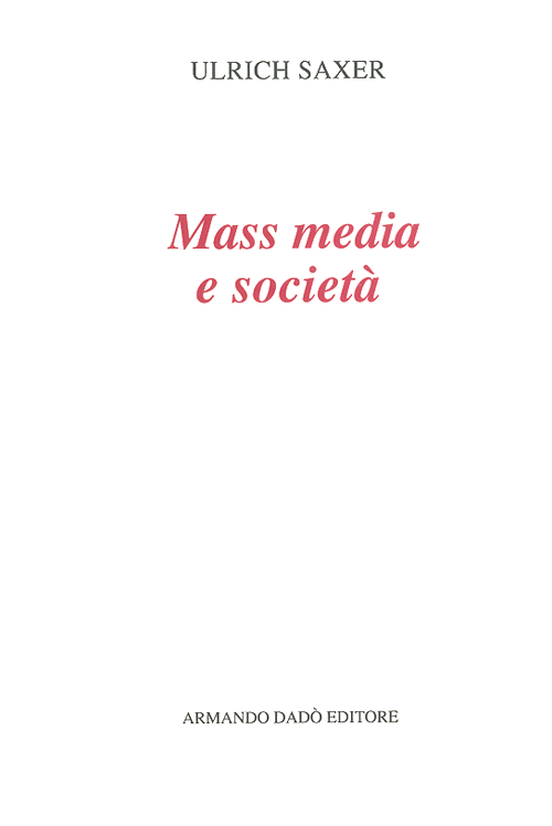 Mass media e società