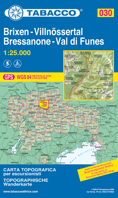 Bressanone. Val di Funes 1:25.000