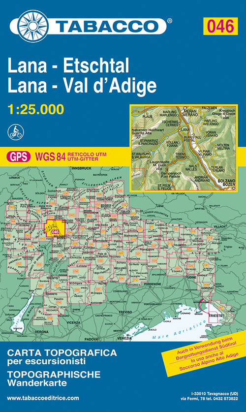 Lana-Val d'Adige-Lana-Etschtal 1:25.000