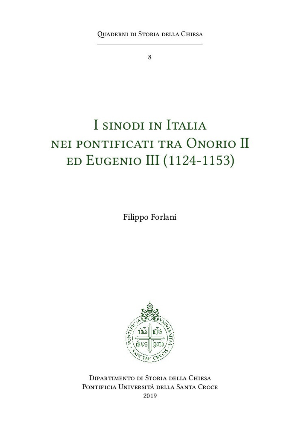 I sinodi in Italia nei pontificati tra Onorio II ed Eugenio III (1124-1153)