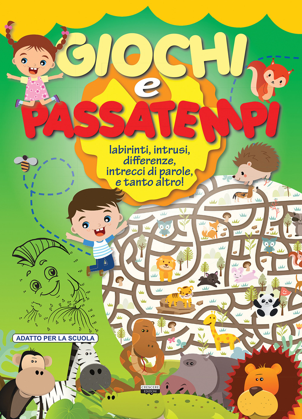 Giochi e passatempi. Labirinti, intrusi, differenze, intrecci di parole e tanto altro! Verde