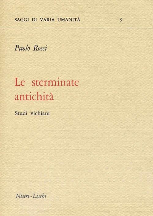 Le sterminate antichità. Studi vichiani