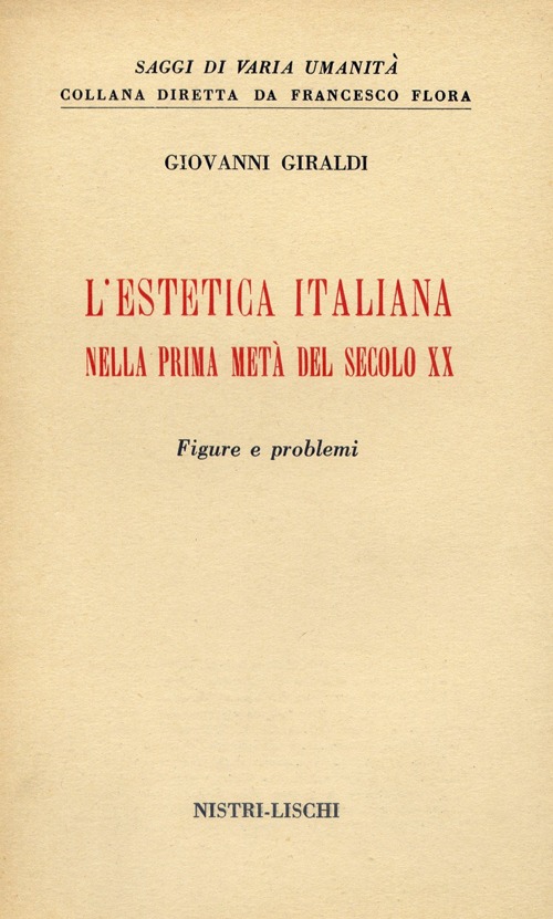 L'Estetica italiana nella prima metà del secolo XX