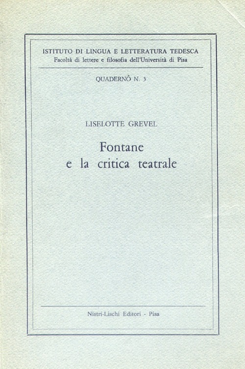 Fontane e la critica teatrale