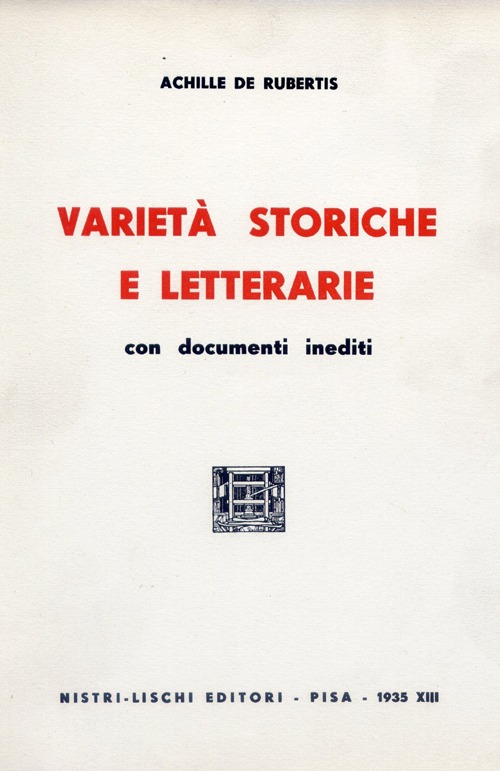 Varietà storiche e letterarie