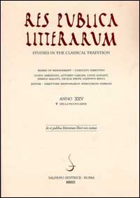 Res publica litterarum. Studies in the classical tradition. Vol. 25