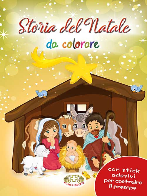 Storia del Natale da colorare. Con adesivi. Ediz. a colori