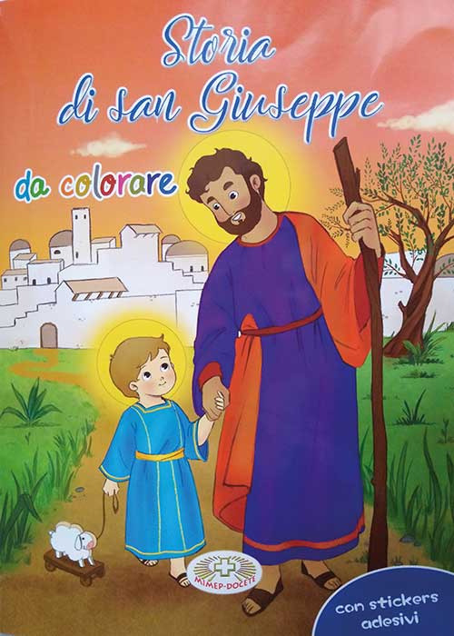 Storia di san Giuseppe da colorare. Con adesivi