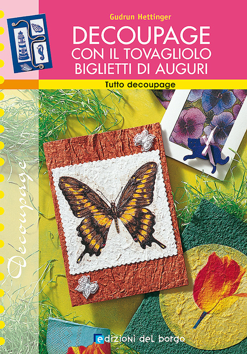 Découpage con il tovagliolo. Biglietti di auguri