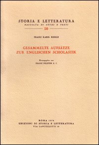 Gesammelte Aufsätze zur englischen Scholastik