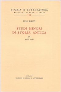 Studi minori di storia antica. Vol. 4: Saggi vari
