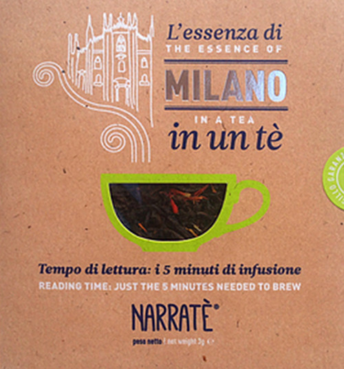 L'essenza di Milano in un tè. Tempo di lettura: i 5 minuti di infusione-The essence of Milano in a tea. Reading time: just the 5 minutes needed to brew. Ediz. bilingue. Con tea bag