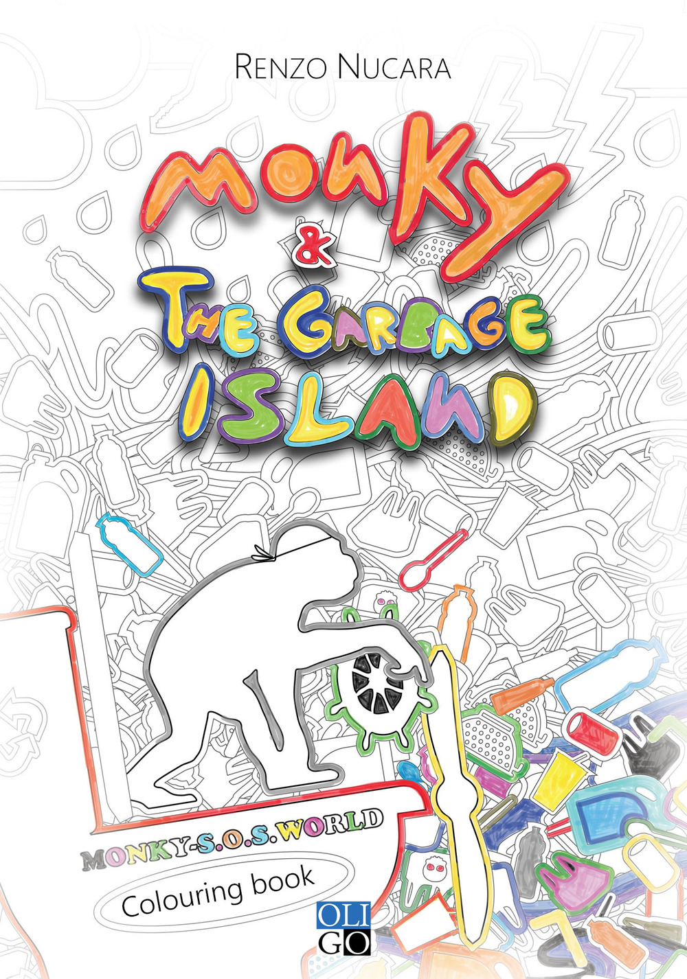 Monky & the Garbage Island. Colouring book. Ediz. italiana e inglese