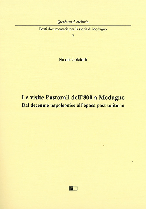 Le visite pastorali dell'800 a Modugno. Dal decennio napoleonico all'epoca post-unitaria