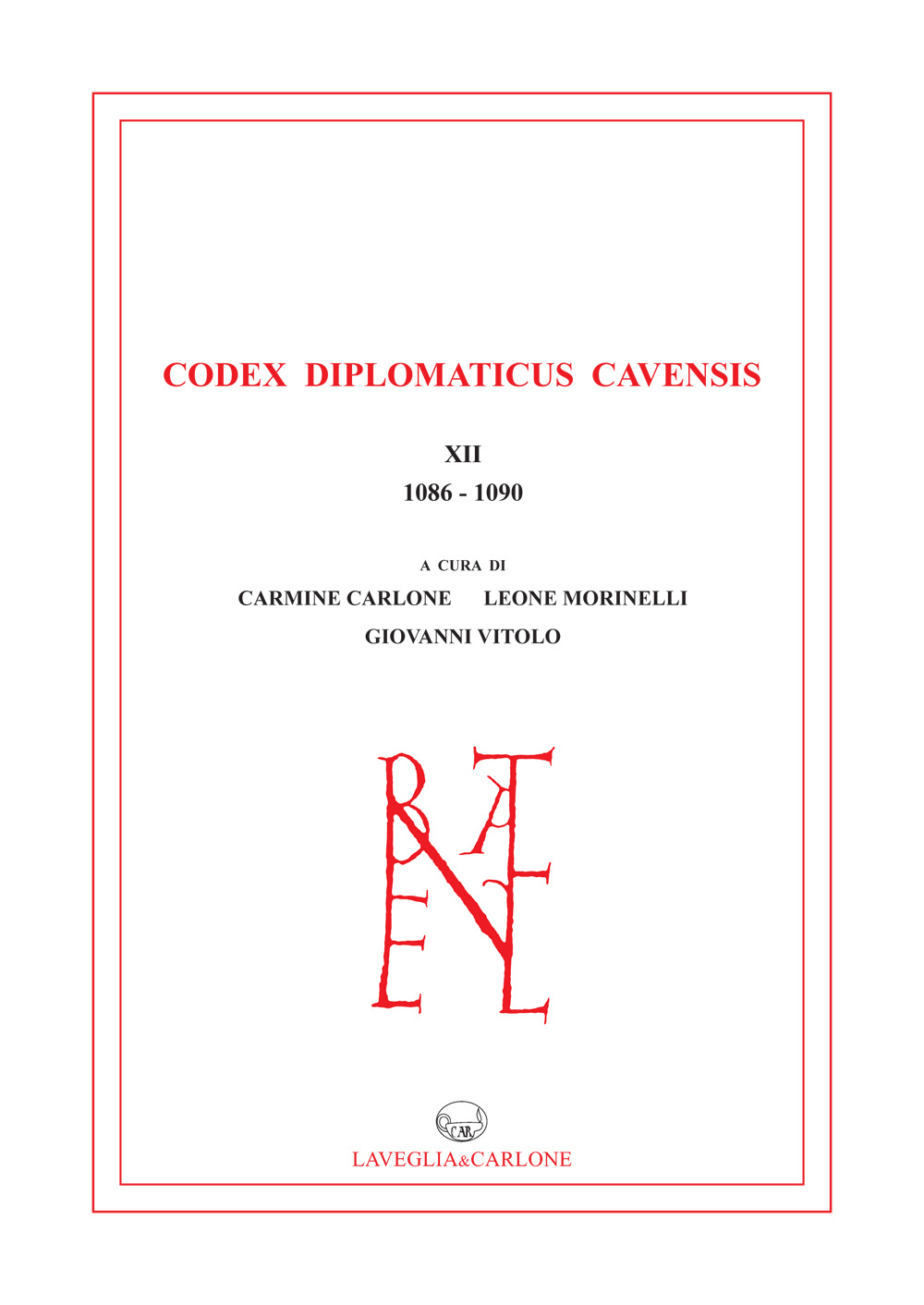 Codex Diplomaticus Cavensis (1086-1090). Vol. 12