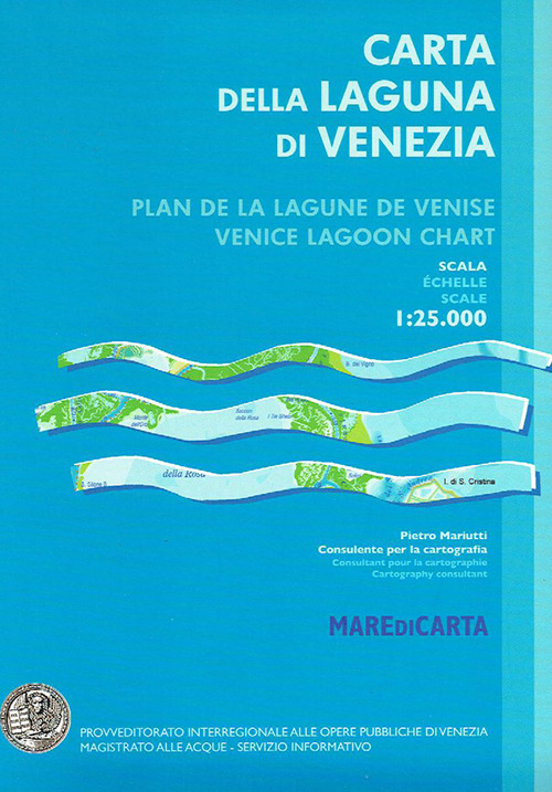 Carta della laguna di Venezia-Plan de la lagune de Venise-Venice lagoon chart. Ediz. multilingue