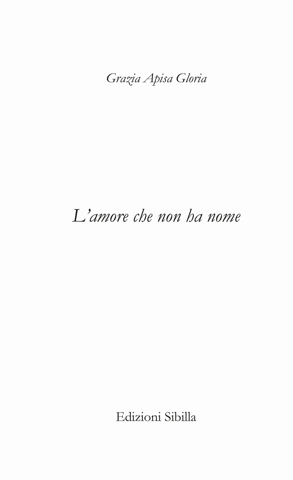 L'amore che non ha nome