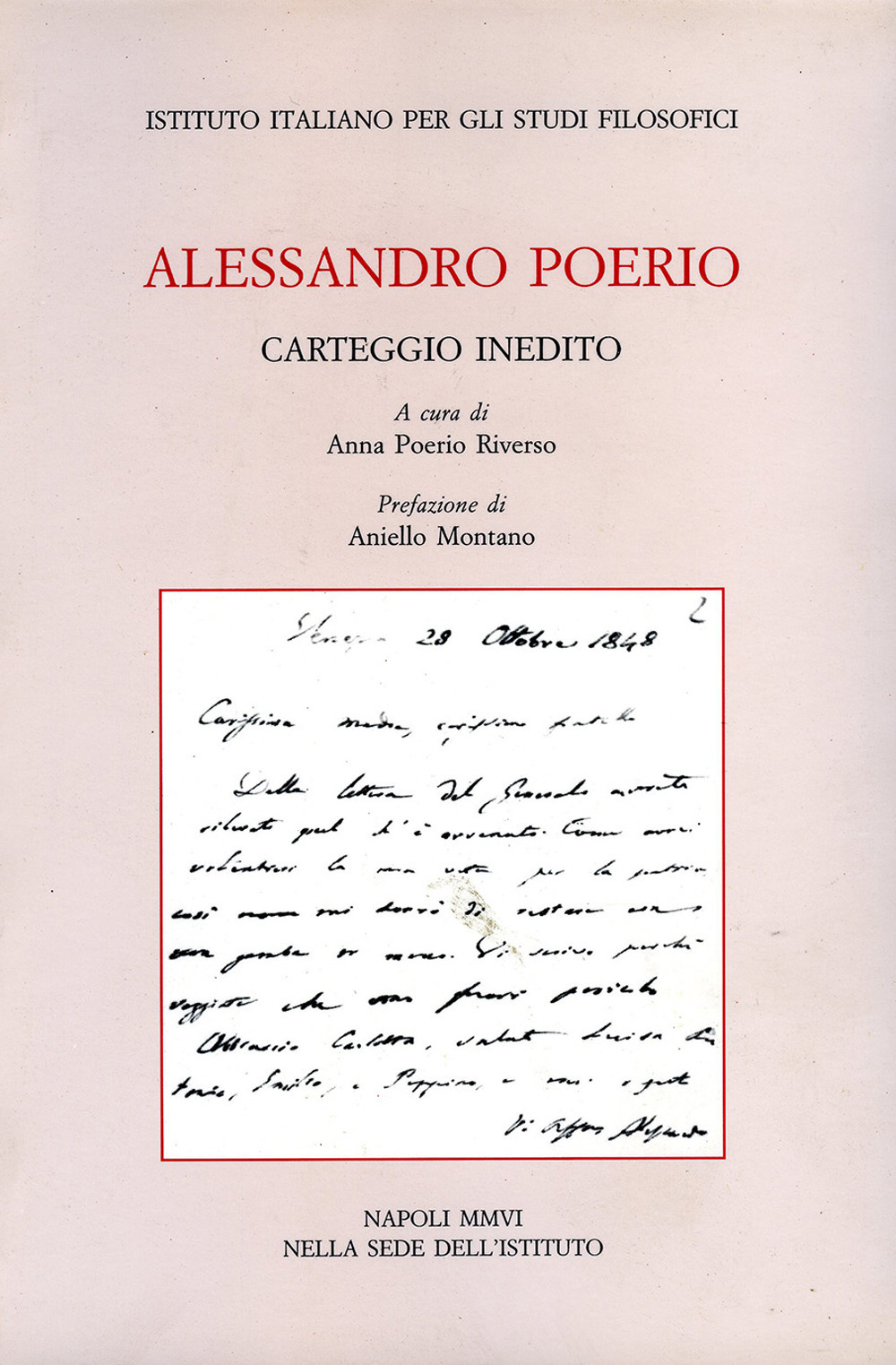 Carteggio inedito
