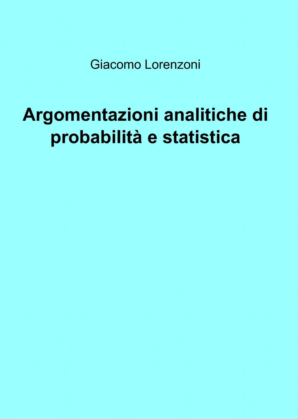 Argomentazioni analitiche di probabilità e statistica