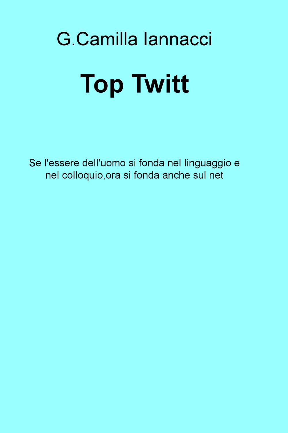 Top Twitt. Se l'essere dell'uomo si fonda nel linguaggio e nel colloquio, ora si fonda anche sul net