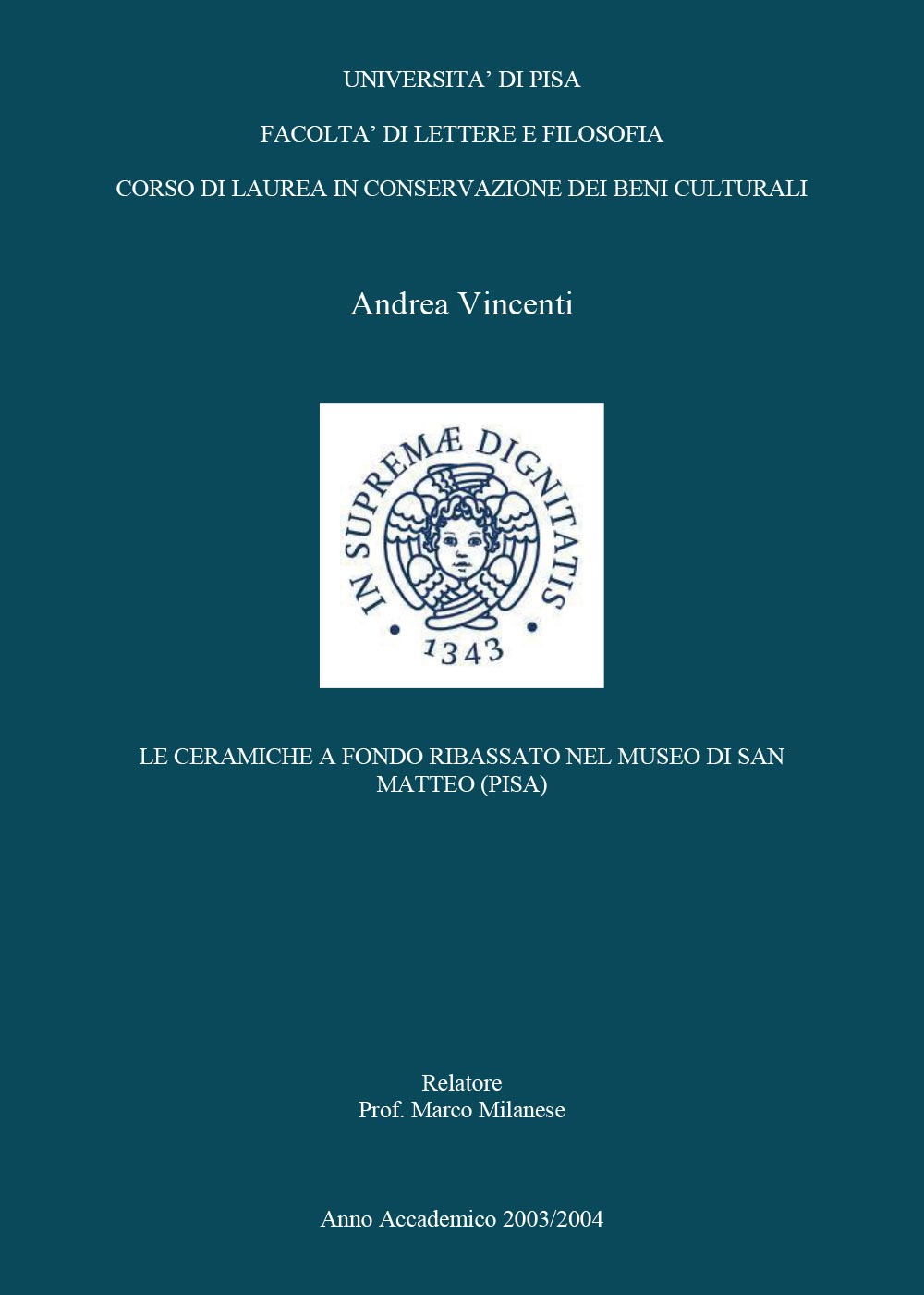 Le ceramiche a fondo ribassato nel museo di San Matteo