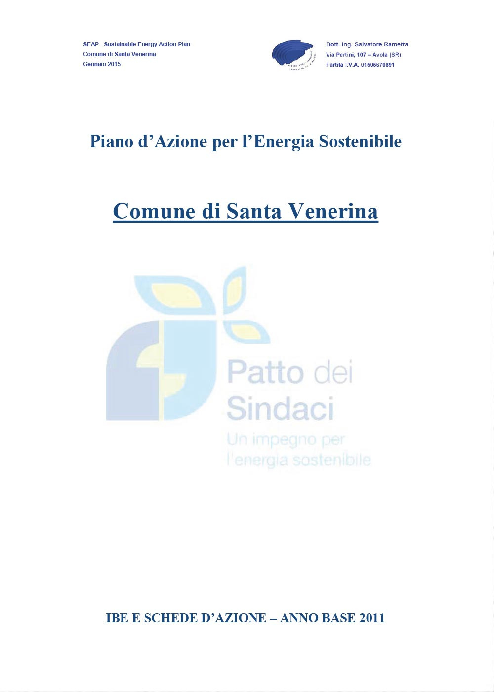 Piano d'azione per l'energia sostenibile. Comune di Santa Venerina