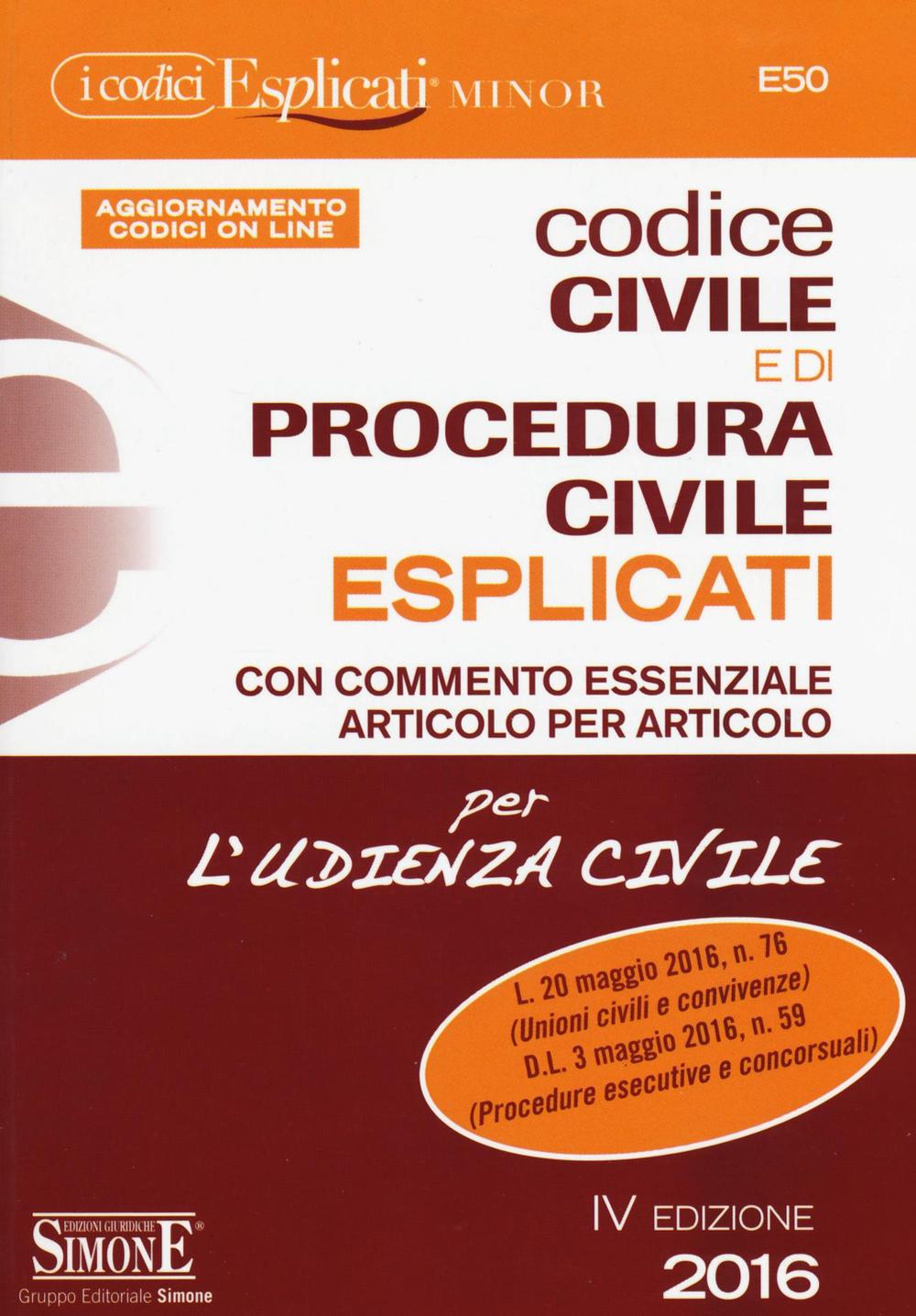 Codice civile e di procedura civile esplicati. Ediz. minor. Con aggiornamento online