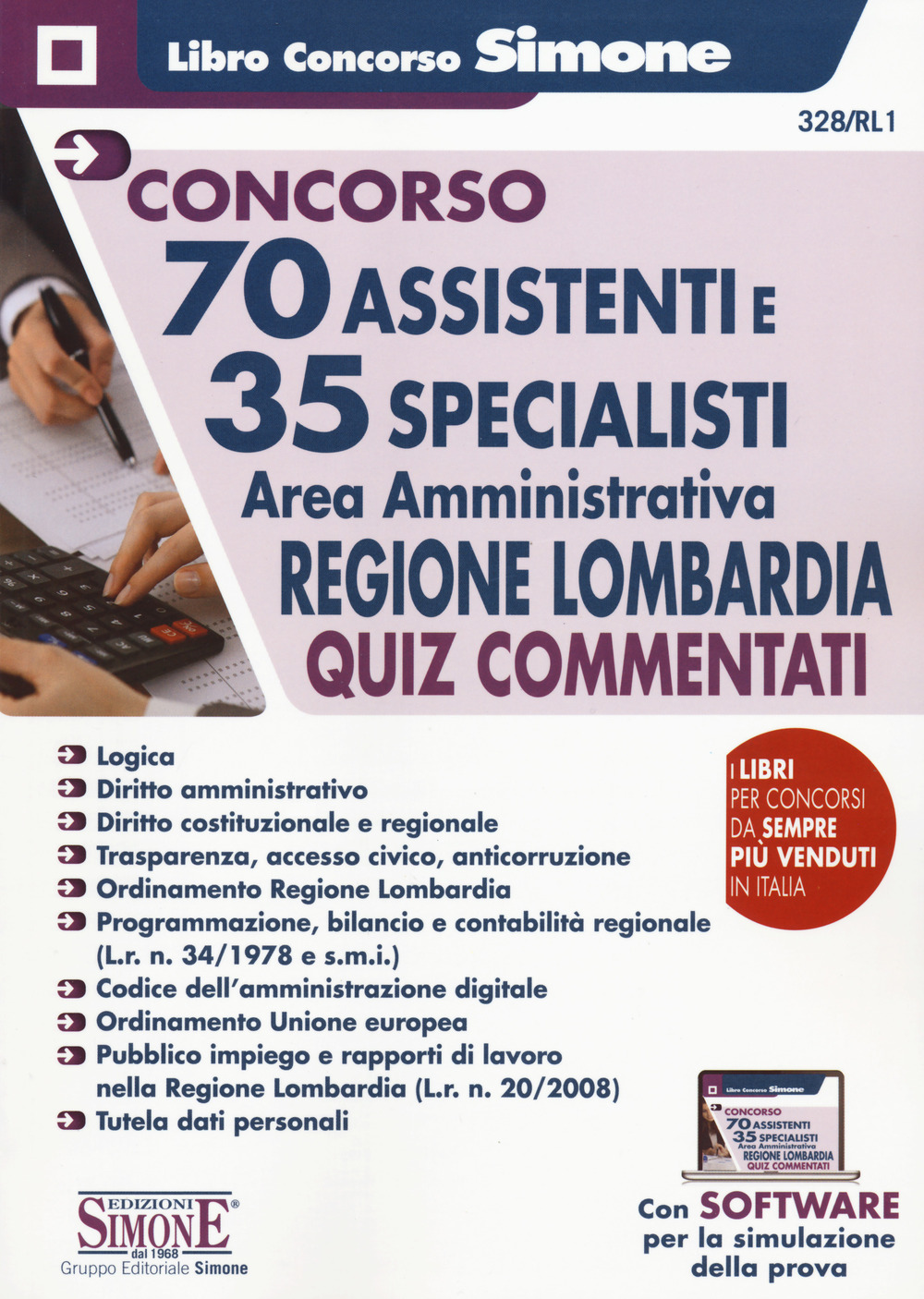 Concorso 70 assistenti e 35 specialisti. Area amministrativa. Regione Lombardia. Quiz commentati