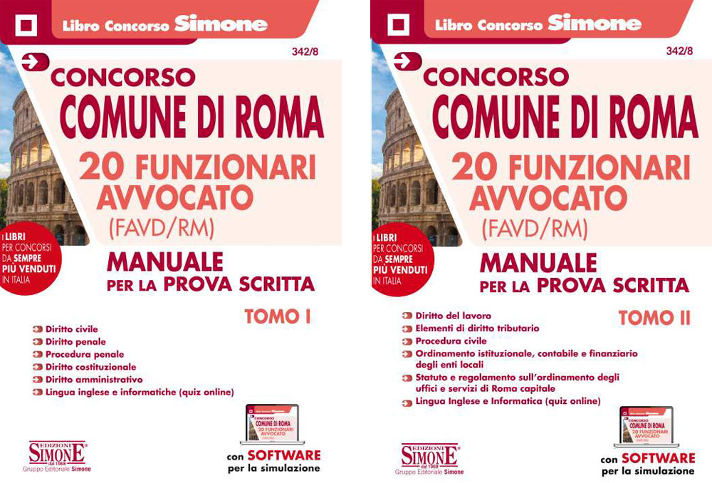Concorso Comune di Roma 20 funzionari avvocato (FAVD/RM). Con software di simulazione