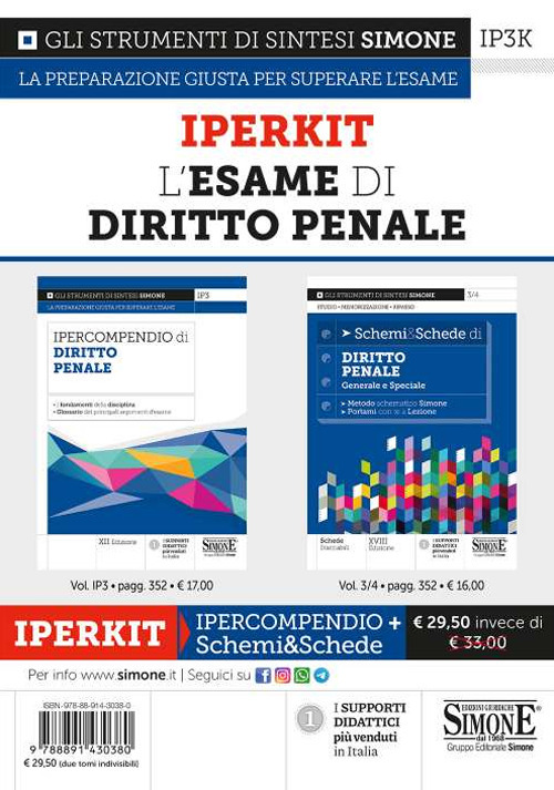 Iperkit esame di diritto penale: Ipercompendio diritto penale-Schemi & schede diritto penale