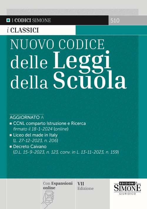 Nuovo codice delle leggi della scuola. Con espansione online