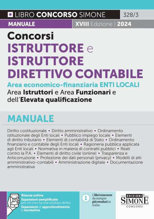 Concorsi istruttore e istruttore direttivo contabile area economico-finanziaria enti locali. Manuale