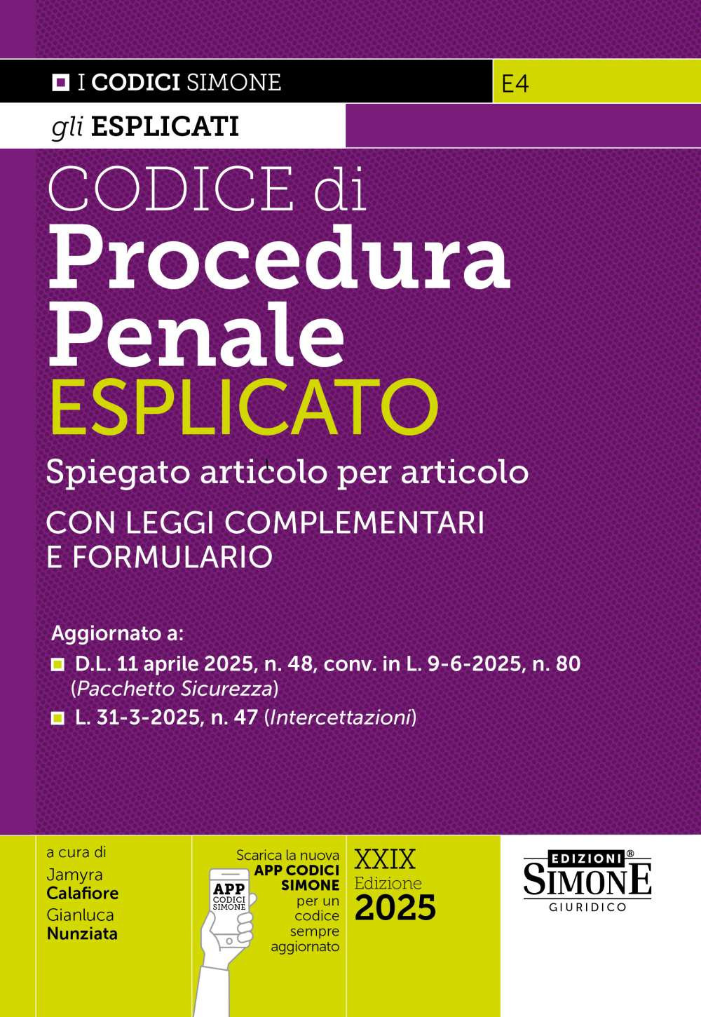 Codice di procedura penale esplicato. Con App Codici Simone per un codice sempre aggiornato