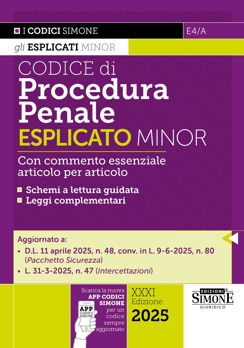 Codice di procedura penale. Esplicato minor. Con App Codici Simone per un codice sempre aggiornato