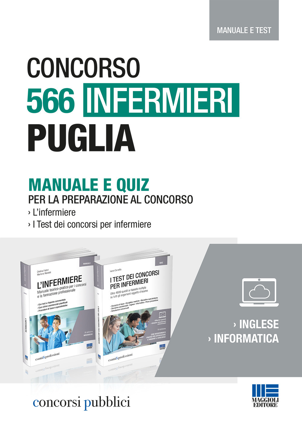 Concorso 566 Infermieri Puglia. Kit completo di preparazione al concorso. Manuale e quiz