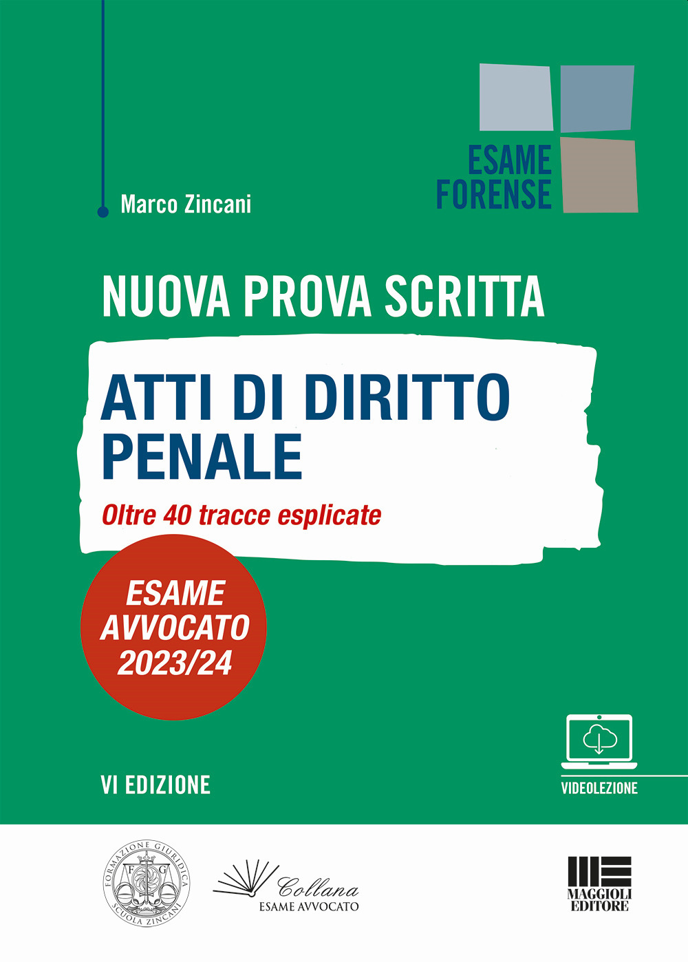 Nuova prova scritta. Atti di diritto penale. Oltre 40 tracce esplicate. Esame Avvocato 2023/24. Con Video