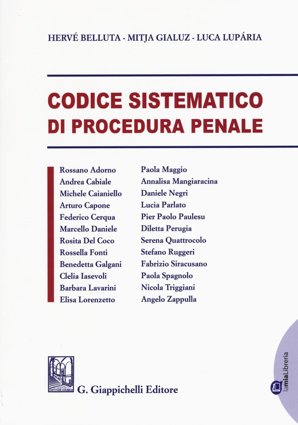 Codice sistematico di procedura penale. Con aggiornamento online