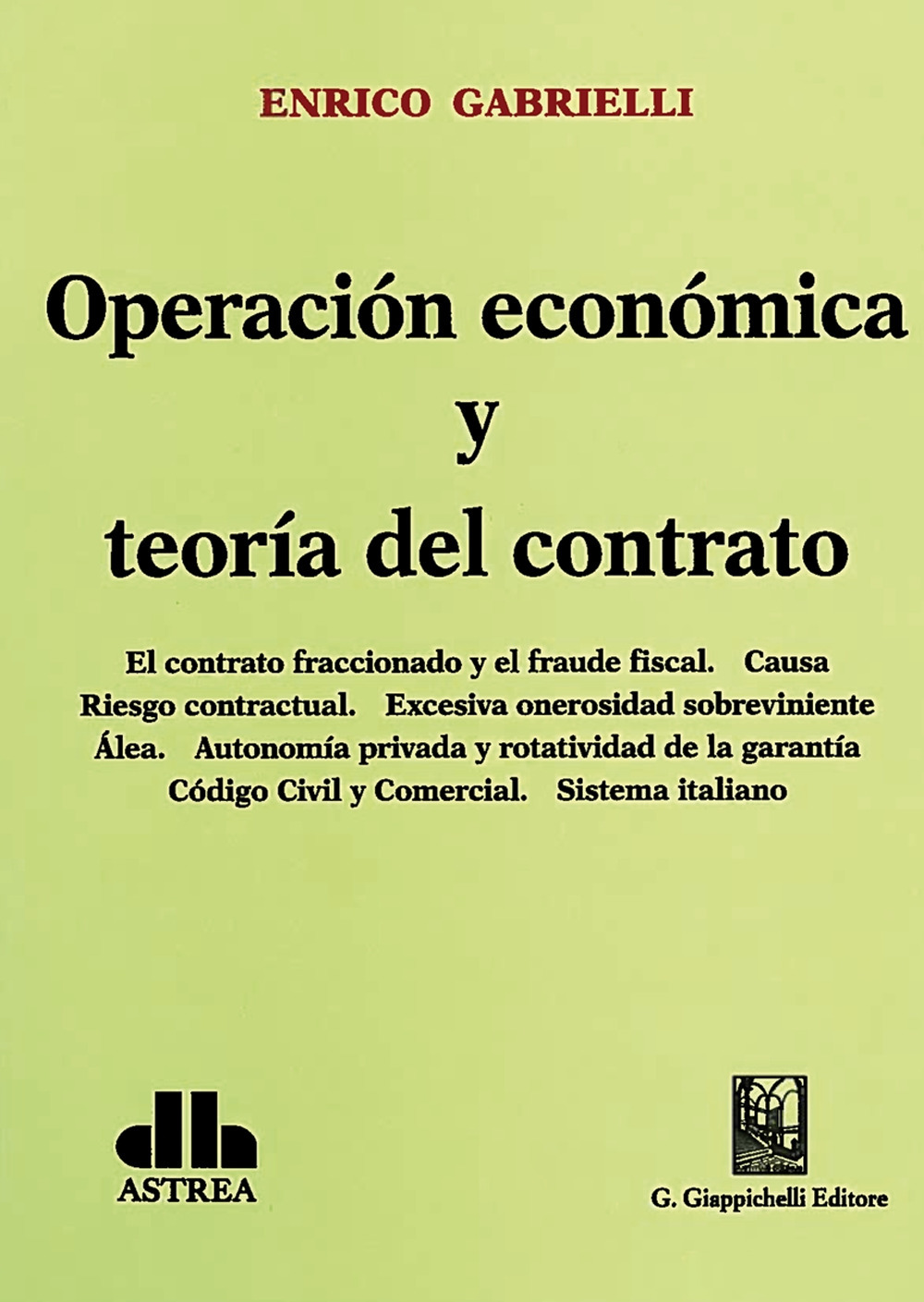 Operación económica y teoría del contrato