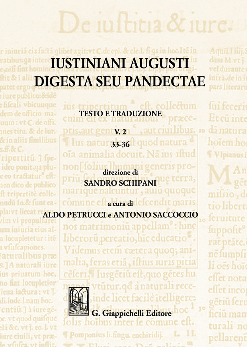Iustiniani Augusti Digesta seu Pandectae. Vol. 2: 33-36