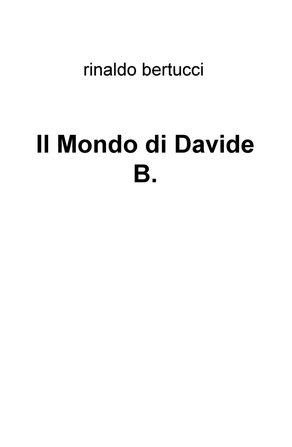 Il Mondo di Davide B.