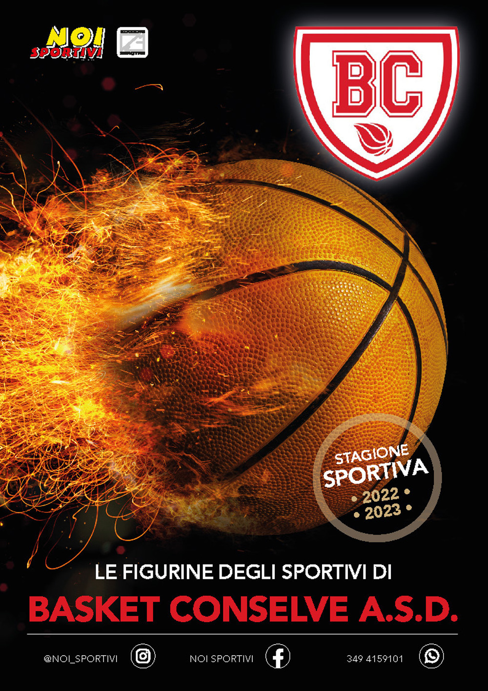 Basket Conselve A.S.D.. Album con collezione completa di figurine non imbustate. Nuova ediz.