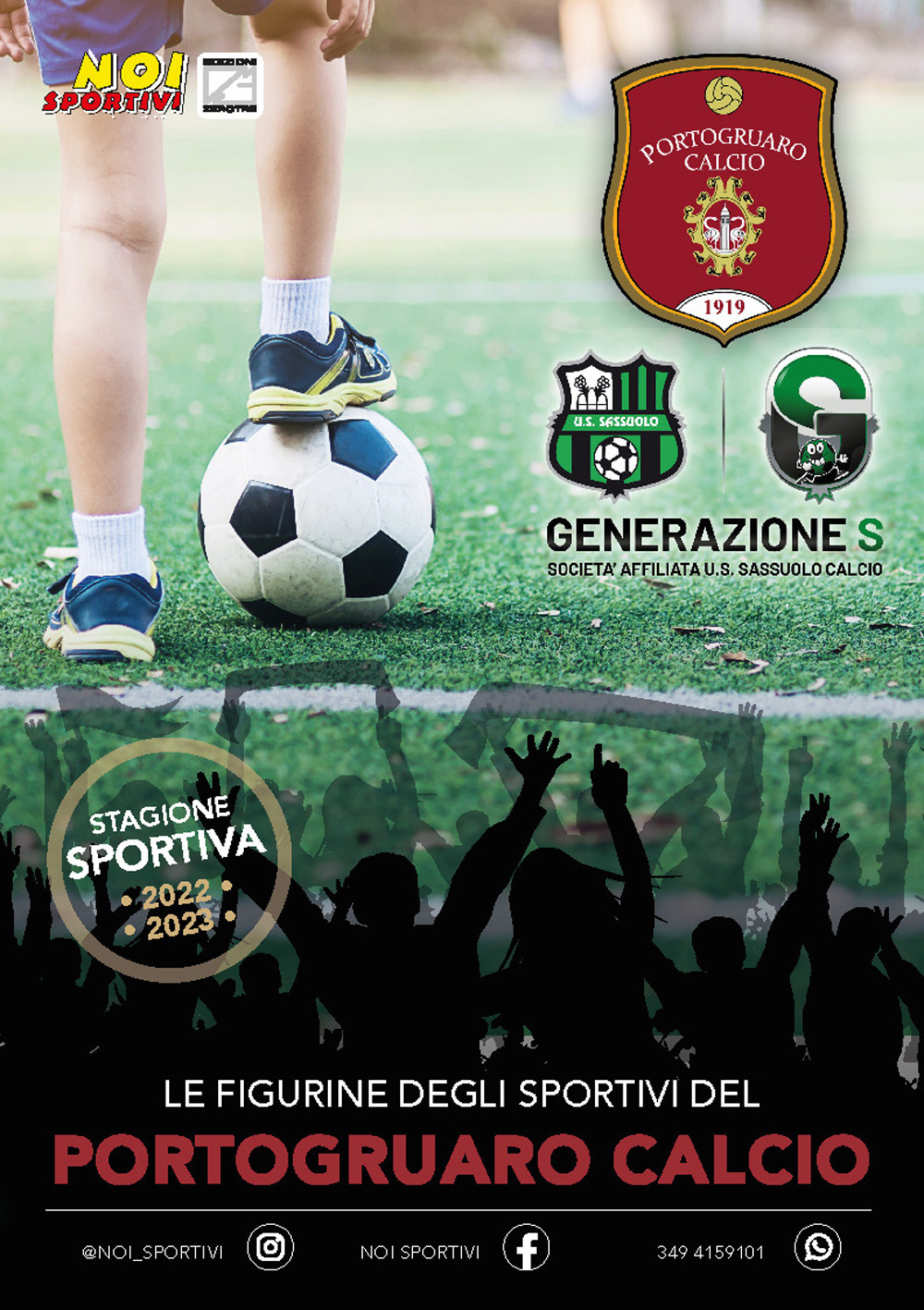 Portogruaro calcio. Album con collezione completa di figurine non imbustate