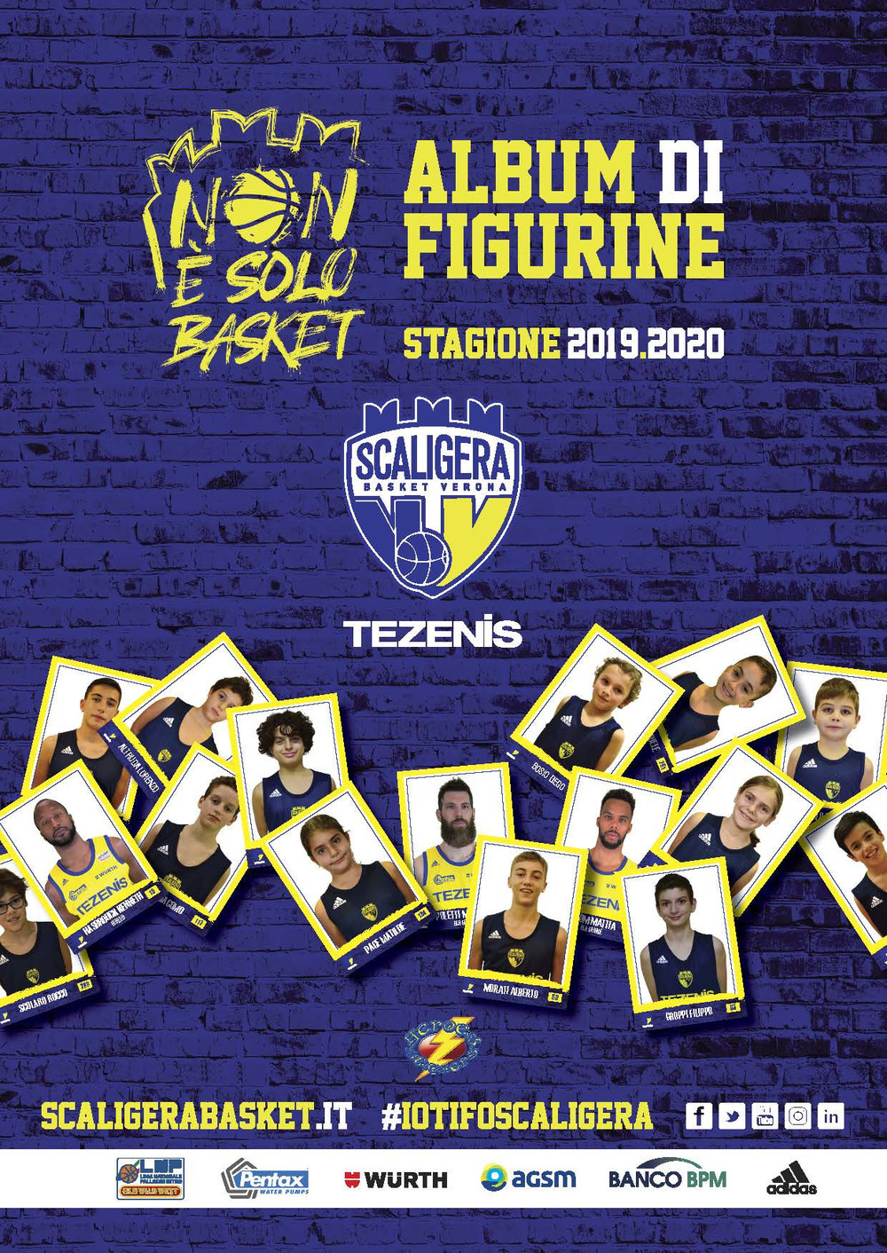 Scaligera basket stagione 2019/2020. Album con figurine stampate direttamente sulle pagine. Nuova ediz.