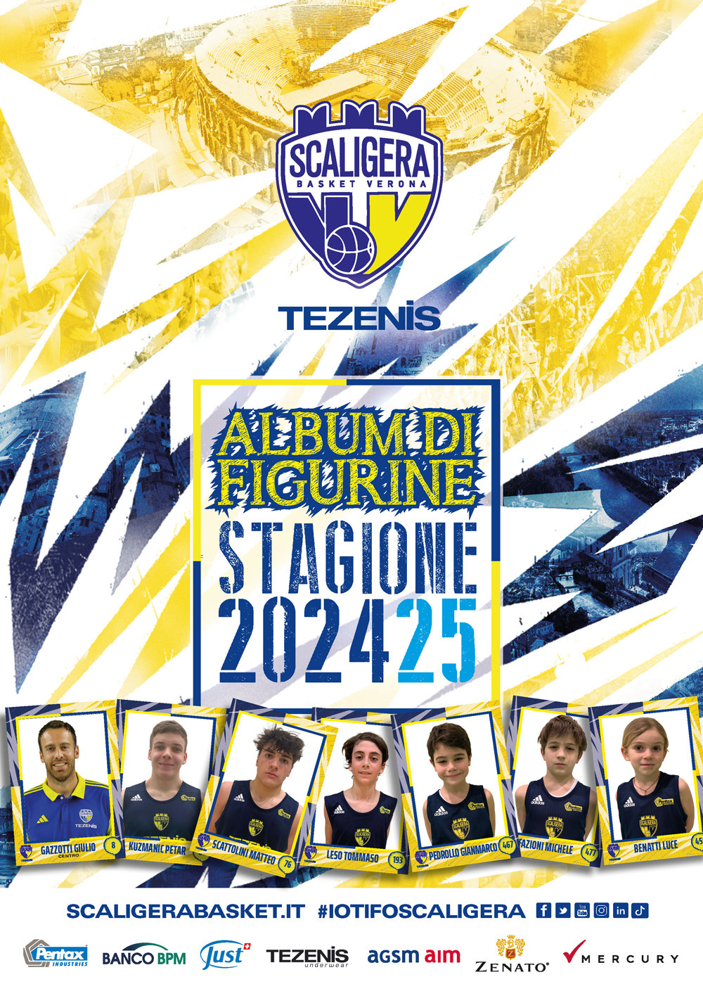 Album di figurine Scaligera Basket Stagione 2024/2025. Album con figurine stampate direttamente sulle pagine. Nuova ediz.