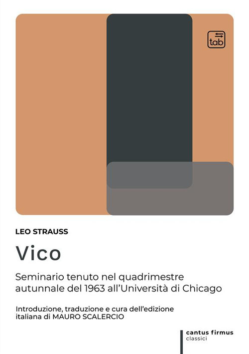 Vico. Seminario tenuto nel quadrimestre autunnale del 1963 all'Università di Chicago