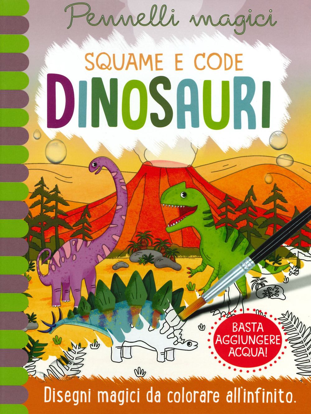 Dinosauri. Squame e code. Pennelli magici. Ediz. a spirale. Con gadget