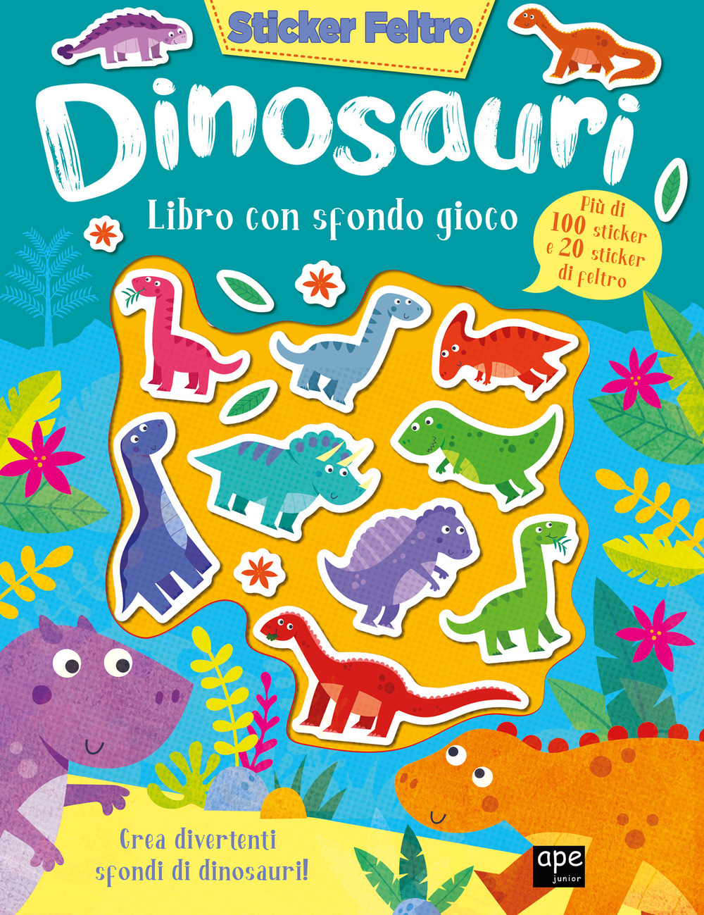 Dinosauri. Sticker feltro. Ediz. a colori